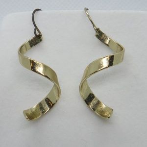 Gold plated spiral earrings